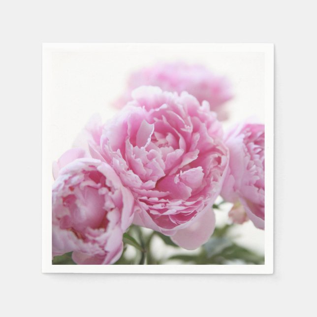 Serviette Jetable Pies roses (Devant)