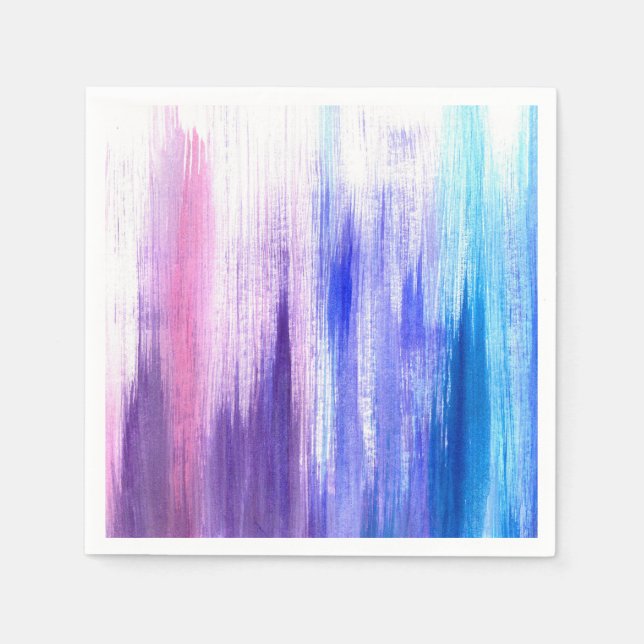 Serviette Jetable Pinceau rose violet Peinture Trucs Aquarelle Peint (Devant)