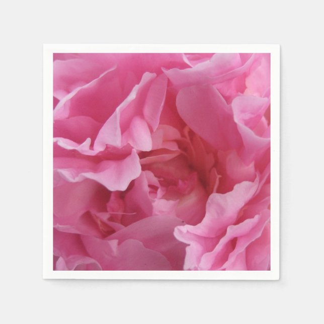 Serviette Jetable Pink Peony Standard Cocktails Napkins (Devant)