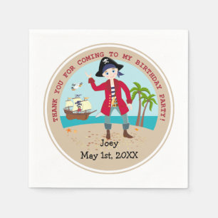 Serviette Jetable Pirate kid birthday