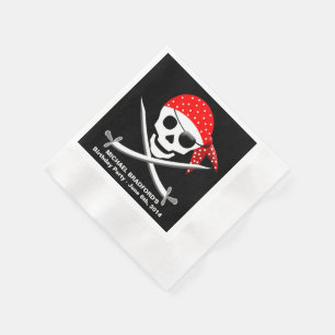 SERVIETTE JETABLE PIRATE PAPIER NAPKINS (50 PAR PACK)