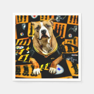 Serviette Jetable Pitbull Secourt Dog Football Fanatic