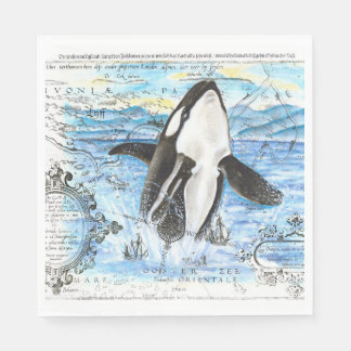 Serviette Jetable Plan Breaching Orca