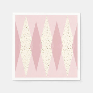 Serviette Jetable Plaques de papier Jacquard rose moderne du milieu 