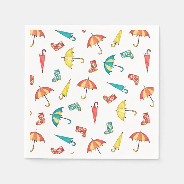 Serviette Jetable Pluie printanière I (Devant)