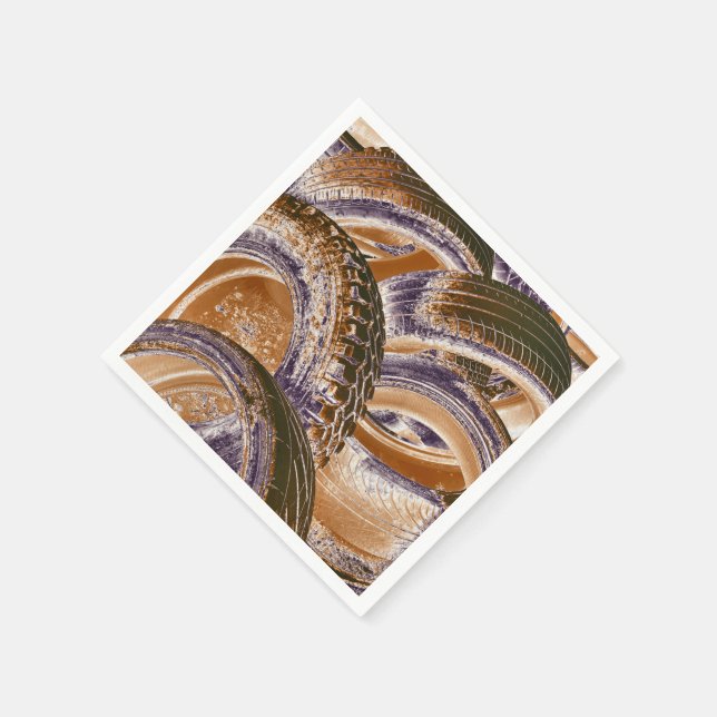 SERVIETTE JETABLE PNEUS (Coin)