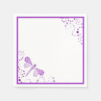 Pointillisme de libellule violet et blanc personna
