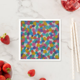 Serviette Jetable Points aquarelle colorés