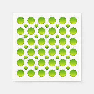 Serviette Jetable Points de polka verts