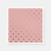 pois élégants faux rose or rose