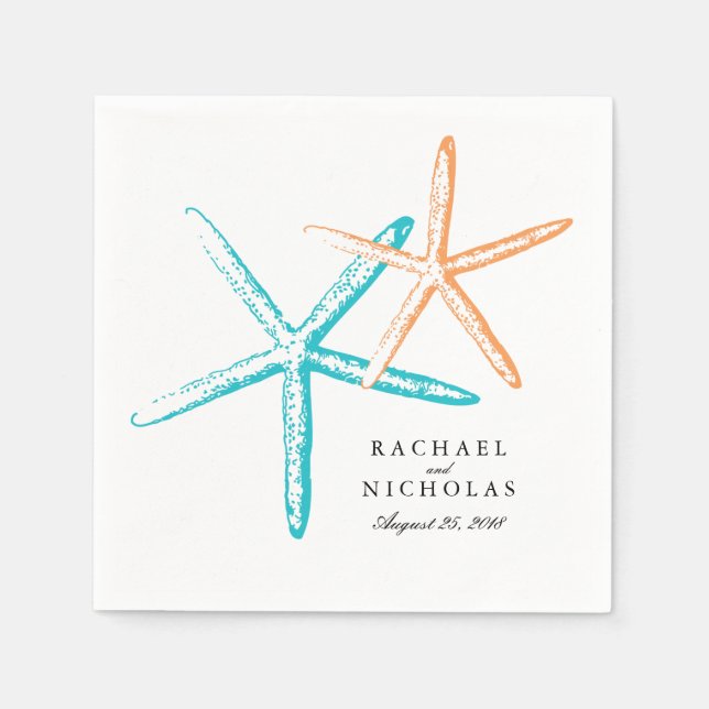 Serviette Jetable Poisson maigre | Mariage (Devant)