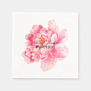 Serviette Jetable Pony rose Floral