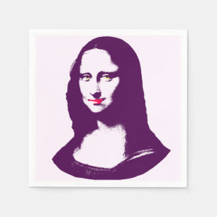 Serviette Jetable Pop Art Mona Lisa Napkins