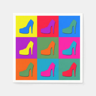 Serviette Jetable pop art shoes