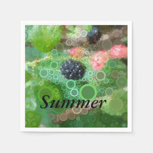Serviette Jetable Pop Art Wild Blackberry Summer Party Fournitures