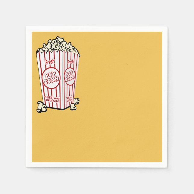 Serviette Jetable Popcorn frais (Devant)