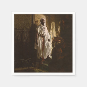 Serviette Jetable Portrait de peinture d'art africain de chef maure