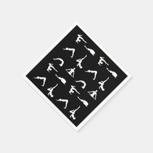 Serviette Jetable Poses de yoga