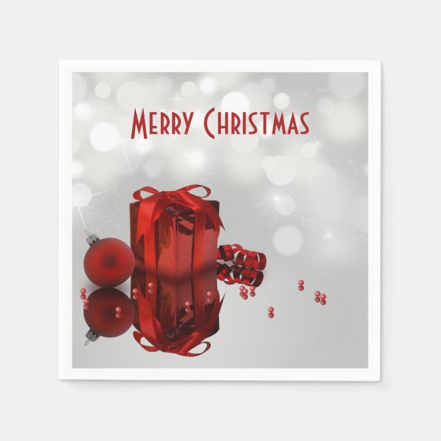 Serviette Jetable Précieux Noël présent professionnel (Devant)