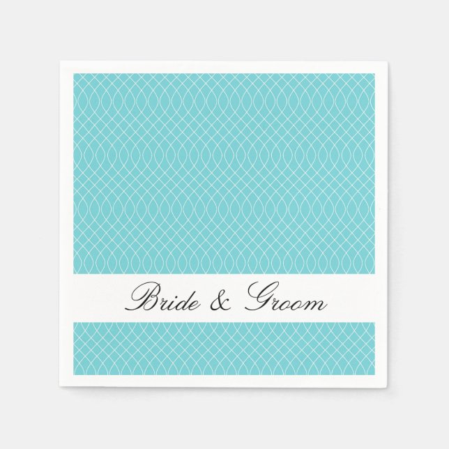 Serviette Jetable Preppy Aqua Spiral (Devant)