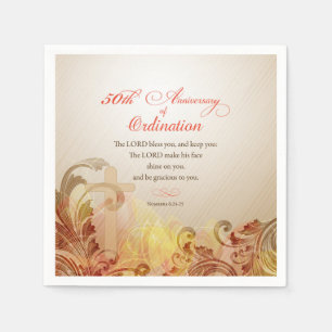 Serviette Jetable Prêtre, cinquantième anniversaire de la