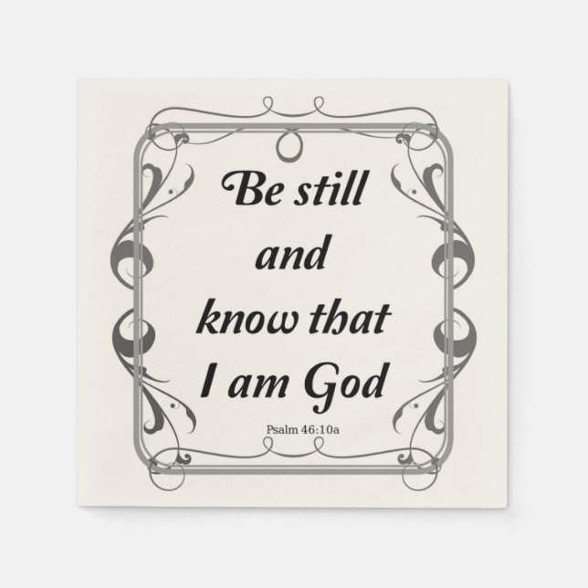 SERVIETTE JETABLE PSALM 46-10 (Devant)