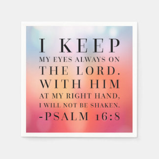 Serviette Jetable Psaume 16:8 Citation de la Bible