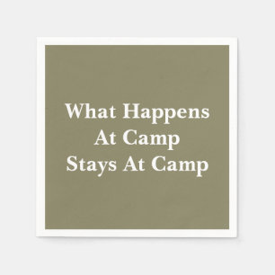 Serviette Jetable Que se passe-t-il lors des séjours au camp