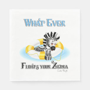 Serviette Jetable Quoi qu'il flotte votre Zebra 3