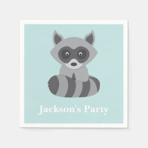 Serviette Jetable Raccoon de Woodland