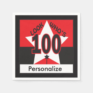Serviette Jetable Regardez qui est 100 années anniversaire de   du