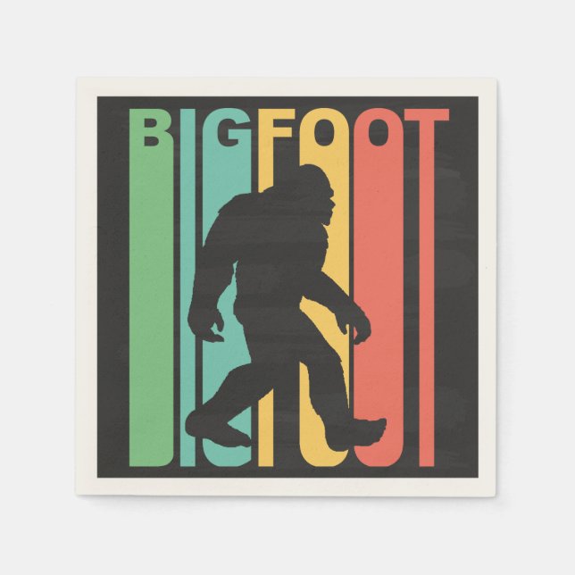 Serviette Jetable Retro Bigfoot (Devant)