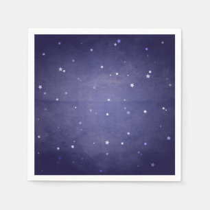 Serviette Jetable Retro Faded Blue and White Stars Party