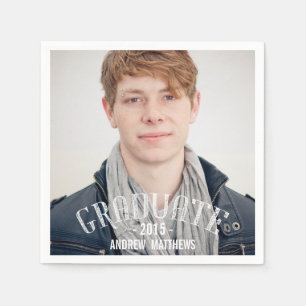 Serviette Jetable Retro Homme Photo 2015 Papier de Graduation Napkin