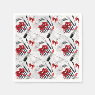 Serviette Jetable Retro Make Up Girly tendance coloré