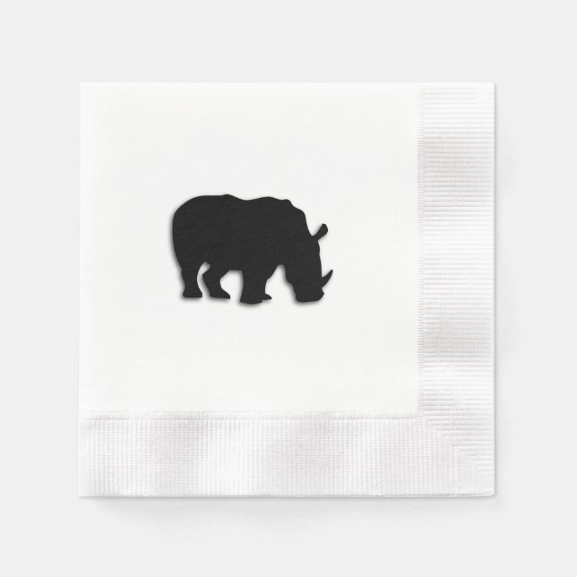 Serviette Jetable Rhino noir (Devant)