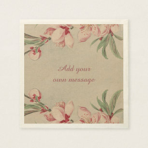 Serviette Jetable Rose vintage d'aquarelle floral