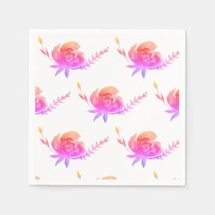 Serviette Jetable Roses roses roses élégantes Mariages florales serv