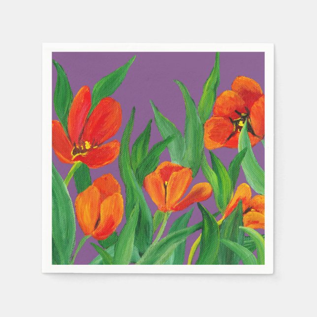 Serviette Jetable Rouge et pourpre (Devant)