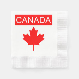 Serviette Jetable Route du phare de Naples drapeau du Canada