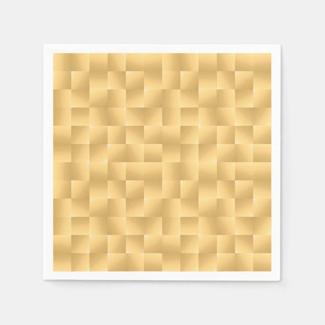 Serviette Jetable Rubans en satin tissé - Tons d'or (Devant)