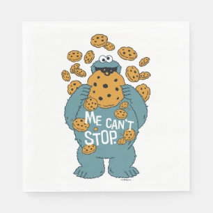 Serviette Jetable Rue Sésame   Cookie Monster - Me Can't Stop
