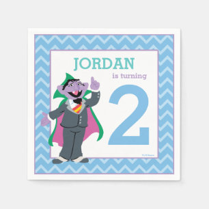 Serviette Jetable Rue Sésame Count von Count Anniversaire