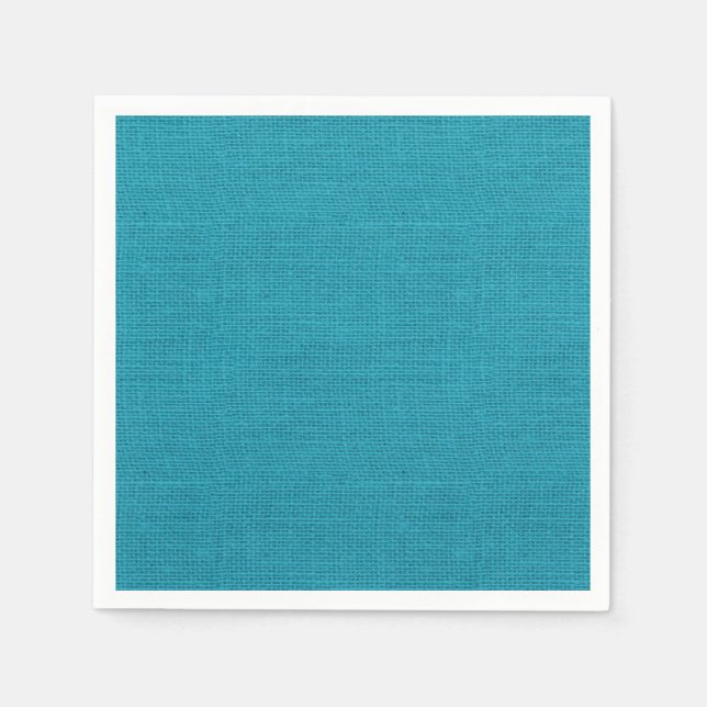 Serviette Jetable Rustique Turquoise Turquoise Burlap Texture (Devant)