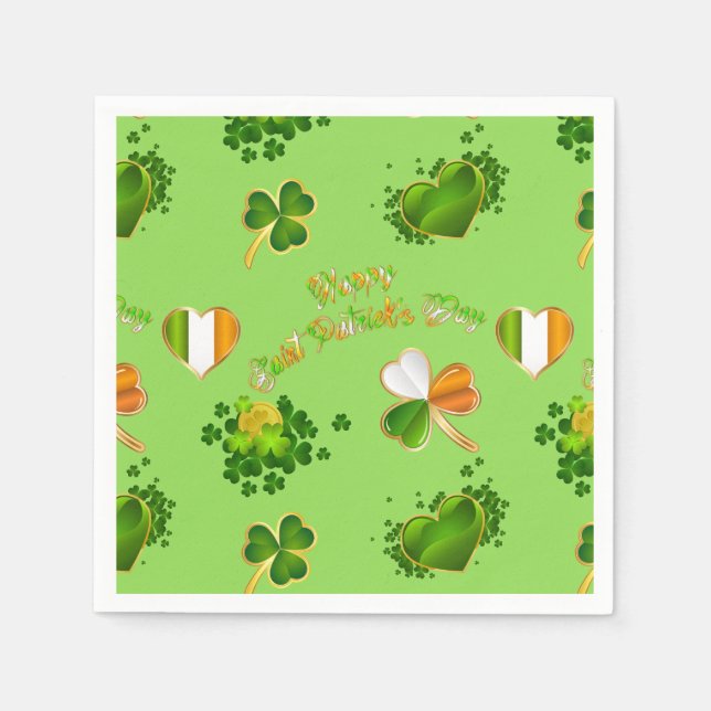 Serviette Jetable Saint Patrick's Day (Devant)