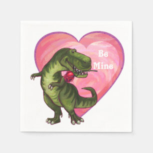 Serviette Jetable Saint Valentin Tyrannosaurus