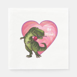Serviette Jetable Saint Valentin Tyrannosaurus