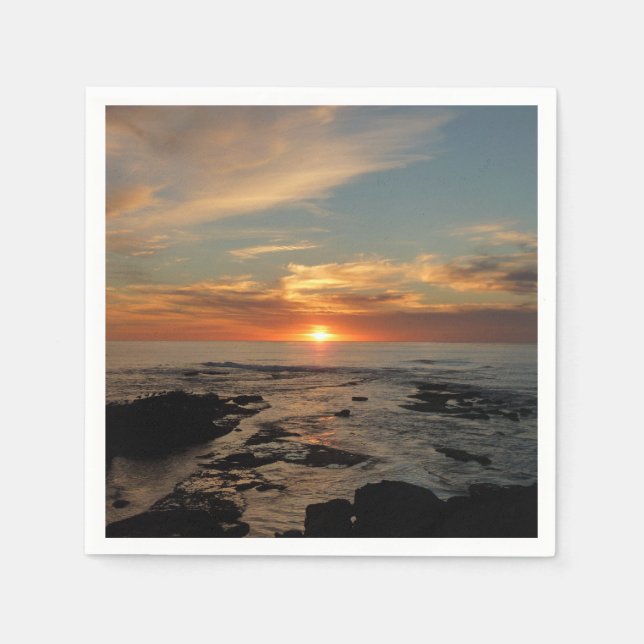 Serviette Jetable San Diego Sunset II California Seascape (Devant)