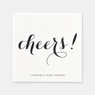 Serviette Jetable Santé   Papier de calligraphie moderne noir Napkin
