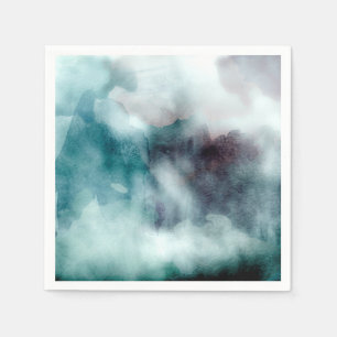 Serviette Jetable Sarcelles d'hiver d'aquarelle - toutes les options